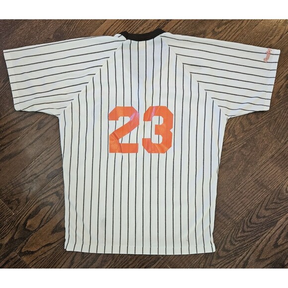 San Diego Padres Baseball Rawlings Pinstripe Single Stitched Shirt Men's L VTG - Picture 2 of 14